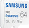 Samsung PRO Endurance - microSDXC 64GB - 100 MB/s lees- en 40 MB/s schrijfsnelheden