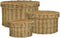 Mica Decorations Mand Liam - 44x44x26 cm - Polyester - Bruin - Set van 3