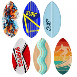 Gerkimex 105 cm - Skimboard - Set van 6 met diverse ontwerpen (6 stuks)