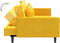 vidaXL - Slaapbank - 2-zits - met - 2 - kussens - fluweel - geel