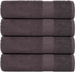 vidaXL - Douchehanddoeken - 4 - st - 70x140 - cm - 360 - g/m² - 100% - katoen - antraciet