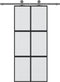 vidaXL - Schuifdeur - 90x205 - cm - gehard - glas - en - aluminium - zwart