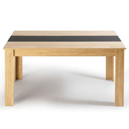 Eettafel Gloria – 140 cm – Stijlvol Zwart Hout – Modern & Tijdloos Design