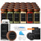 Five Stars® 24-delige Glazen Kruidenpotjes Set - Luchtdicht Acacia Deksels - Inclusief Stickers en Accessoires