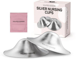 Vulpes Goods® Babycare - Zilveren Tepelkapjes - 999 Puur Zilver - Hypoallergeen