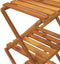 vidaXL - Schappenkast - inklapbaar - 3-laags - 43x31x63 - cm - acaciahout - bruin