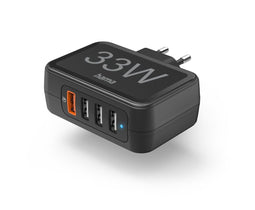 Hama 00125125 - USB Oplader - 4in1 met Qualcomm Quick Charge 3.0 - Zwart