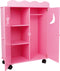 Base Toys Houten Kledingkast - Roze - Wieltjes - 46x66 cm