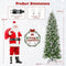 Coast Kunstkerstboom 225 cm - Voorverlicht met 350 Warmwitte LED - 913 Takken Groen/Wit