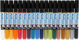 Plus Color Marker lijndikte: 1-2 mm l: 14 5 cm diverse kleuren 18stuks