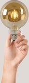 Lucide G125 - Filament lamp - Dimbaar - Ø 12,5 cm - E27 - 8W 2700K - Amber