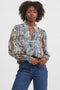 VILA VIAVELINE - V-neck L/S Top - Lange mouw - Blauw