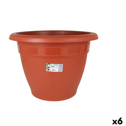 Bloempot Dem Squares Plastic Bruin Ø 60 cm (6 Stuks)
