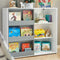 SoBuy Boekenkast - Speelgoedrek - Max. 95 kg - 119 x 39 x 116 cm - Wit / Grijs