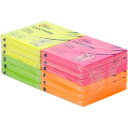 Office - Memoblok office zelfklevend 76x76mm 100v assorti | 12 stuks