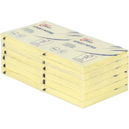 Office - Memoblok office zelfklevend 76x76mm 100v geel | 12 stuks