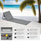 tectake® Strandmat - Set van 2 opvouwbare ligmatten - Verstelbare rugleuning - Grijs (2 stuks)