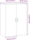 vidaXL - Wandkast - 69,5x34x90 - cm - artisanaal - eikenkleurig