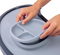 Bloom Fresco - Siliconen mat/kommenset - 100% FDA-gecertificeerd - Frost Grey