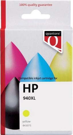 Inktcartridge quantore hp 940xl c4909cn hc geel | 1 stuk