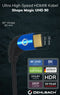 Oehlbach D1C42543 - HDMI Kabel - 90 graden haakse connector - 8K 60Hz - Blauw Zwart
