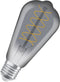 OSRAM vintage 19-6 LED lamp, smoke tint, 7.8W, 36-lm