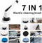 7-in-1 Elektrische Reiniging Turbo Scrub Borstel - Draadloze Spin Scrubber - 7 Borstelkoppen - Wit Zwart