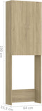 vidaXL - Wasmachinekast - 64x25,5x190 - cm - sonoma - eikenkleurig