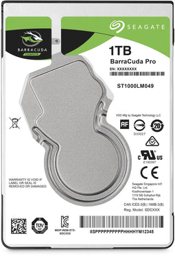 Seagate Barracuda - HDD 2,5" 1TB - 7200rpm - 128MB Cache (1x)