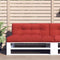 vidaXL - Palletkussen - 120x40x12 - cm - stof - rood