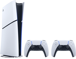 Sony PlayStation 5 Slim - Digital Edition - 825GB SSD - 2 DualSense controllers - Wit Zwart