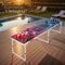 tectake® BeerWars I - Bierpongtafel - Hoogte verstelbaar - LED-verlichting - 100x Plastic Bekers 6x pingpongballen