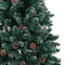 vidaXL - Kerstboom - met - echt - hout - en - sneeuw - smal - 150 - cm - groen