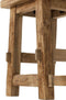MUST Living Stool Tuscany rectangular,45x35x30 cm, rustic recycled teakwood, top 4 cm