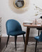 VISALIA - Eetkamerstoel - Blauw - Fluweel