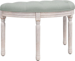 vidaXL - Bankje - 81,5x41x49 - cm - fluweel - lichtgrijs