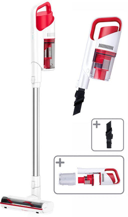 Dirt Devil DD9002 - Draadloze 2-in-1 Stofzuiger en Kruimeldief - Accu 30 min - Wit/Rood