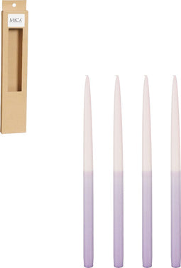 Mica Decorations Dip-dye Dinerkaars - Set van 4 - H28 cm - Paars (4 stuks)