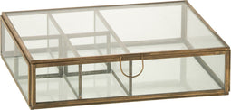 J-Line doos - glas/metaal - brons - small