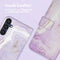 imoshion Hoesje Geschikt voor Samsung Galaxy A35 Hoesje Met Pasjeshouder - imoshion Design Bookcase smartphone - Paars / Purple Marble