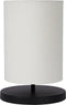 Atmooz - Tafellamp Kyle - Slaapkamer / Woonkamer - Industrieel - Zwart en witte kap - Hoogte 30cm - Metaal
