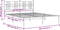 vidaXL - Bedframe - met - hoofdbord - metaal - zwart - 150x200 - cm