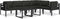 vidaXL - Hoekbank - sectioneel - 1 - st - met - kussens - aluminium - antracietkleurig