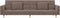 vidaXL - Slaapbank - 2-zits - met - 2 - kussens - stof - taupe