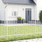 vidaXL - Tuinhek - met - Boogtop - Wit - 1,7x1,5 - m - Staal