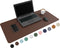 WURK Professionele Bureau Onderlegger - Bureau Organizer - Muismat XXL - Inclusief Kabel Clip - Donker Bruin - 90x45 cm