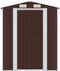 vidaXL - Tuinschuur - 192x772x223 - cm - gegalvaniseerd - staal - donkerbruin