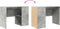 vidaXL - Bureau - Betonnen - Eik - 102x50x75 - cm - Geengineerd - Hout