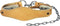 Tunturi Nek Trainingsriem - Nek lifting belt - Leer - Met Ketting - Lichtbruin