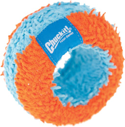Chuckit! Indoor Roller - Hondenspeelgoed - Hondenspeeltje - Schuimrubber/Chenille - Ø12 cm - Blauw/Oranje